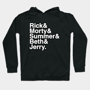 Rick Morty Smith Family (White) Hoodie